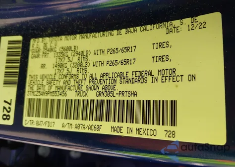 2023 Toyota Tacoma Trd Sport из США, поврежденный, VIN 3TMCZ5AN9PM553456